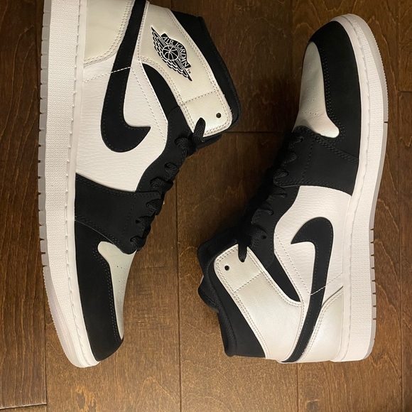 *SOLD EBAY* Nike Air Jordan 1 Mid Diamond Shorts White Black Men's Size 12 - Picture 6 of 7